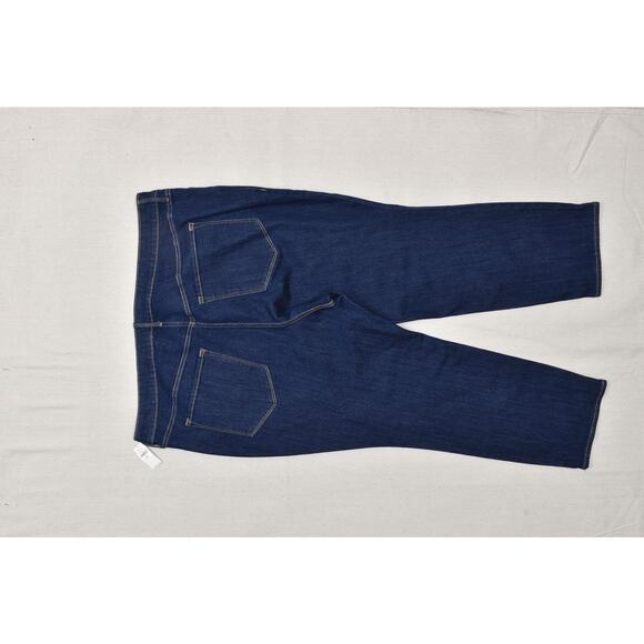 Old Navy Women's Blue Straight Ankle Jeans Plus Size 24 Short Cotton Zip - Picture 7 of 8